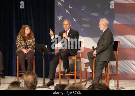 Ufficio del Segretario - azione di classe riforma evento con IL PRESIDENTE GEORGE W. BUSH Foto Stock
