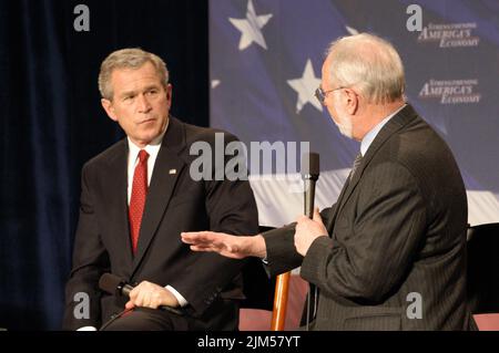 Ufficio del Segretario - azione di classe riforma evento con IL PRESIDENTE GEORGE W. BUSH Foto Stock