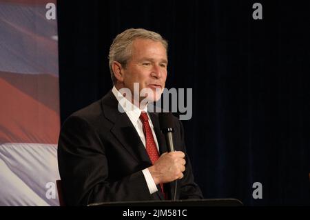Ufficio del Segretario - azione di classe riforma evento con IL PRESIDENTE GEORGE W. BUSH Foto Stock