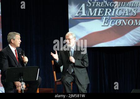 Ufficio del Segretario - azione di classe riforma evento con IL PRESIDENTE GEORGE W. BUSH Foto Stock