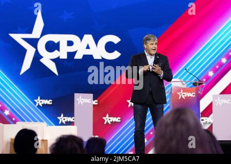 Dallas, Stati Uniti. 04 ago 2022. Sean Hannity presenta osservazioni alla Conferenza d'azione politica dei conservatori. Credito: Valerio Pucci / Alamy Foto Stock