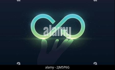 Concetto di economia circolare Illustrazione Vettoriale