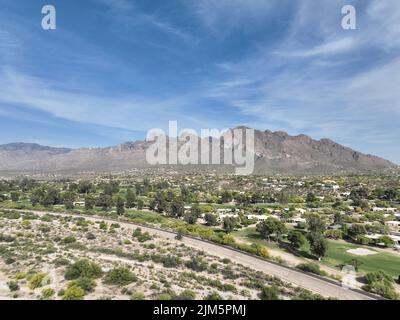 Il monte Lemmon, il punto più alto delle montagne di Santa Catalina, situato a Tucson, Arizona Foto Stock