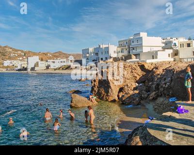 Isola di Naxos, Grecia. 3 aprile 2010: Bella piccola isola di Naxos in Grecia con belle spiagge Foto Stock