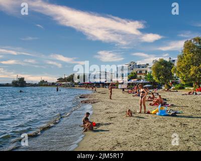 Isola di Naxos, Grecia. 3 aprile 2010: Bella piccola isola di Naxos in Grecia con belle spiagge Foto Stock