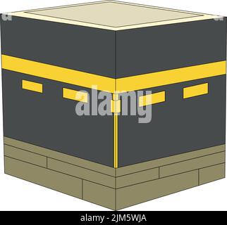 Un'illustrazione vettoriale di Kaaba Illustrazione Vettoriale