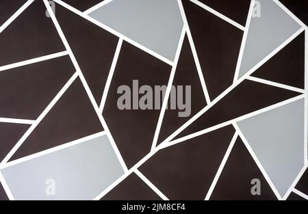 Sfondo astratto di forme geometriche marrone e grigio Foto Stock