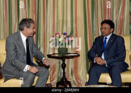 Ufficio del Segretario (Carlos Gutierrez) - Presidente del Pakistan Pervez Musharraf Foto Stock