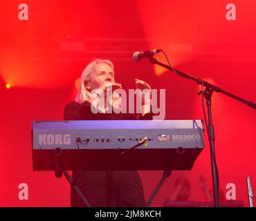 Belle e Sebastian in performance al Bristol Harbour Festival. Lloyds Amphitheater, Bristol, Regno Unito. Luglio 15 2022. Foto Stock