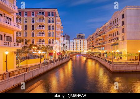 Qanat Quartier appartamento di lusso a Pearl, Qatar. Foto Stock