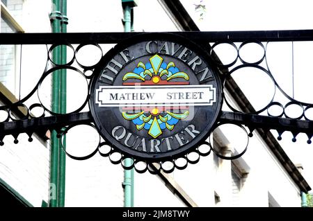 Mathew Street Cavern Quarter Liverpool Foto Stock