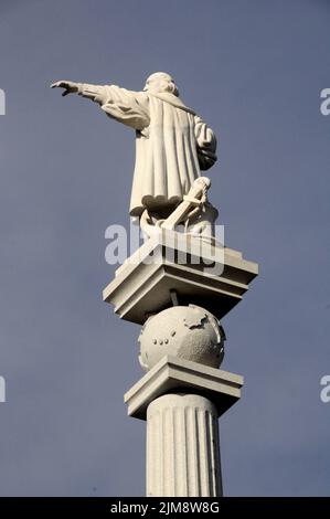 Christopher Columbus statua Foto Stock