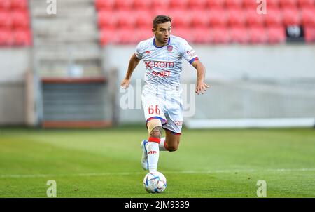 Trnava, Slovacchia. 04th ago 2022. Giannis Papanikolaou durante il secondo turno di Qualifiche della UEFA Conference League tra il FC Spartak Trnava e Rakow Czestochowa il 4 agosto 2022 a Trnava, Slovacchia. (Foto di PressFocus/Sipa USA)France OUT, Poland OUT Credit: Sipa USA/Alamy Live News Foto Stock