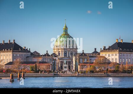 Chiesa di Frederik - Frederiks Kirke dietro il Palazzo di Amalienborg a Copenaghen, Danimarca Foto Stock