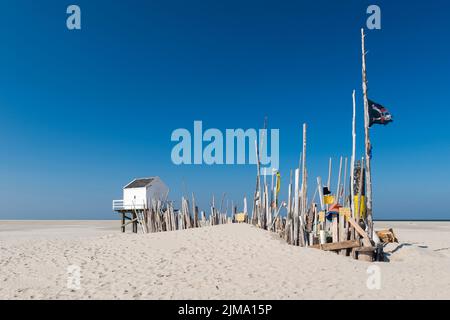 Cottage mare sull'isola di Vlieland Foto Stock