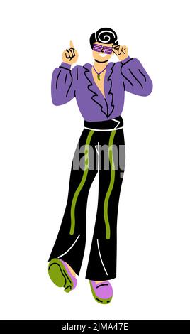 Persona da 80s Illustrazione Vettoriale
