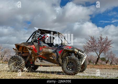 Rally di veicoli fuoristrada, 4x4, attraverso il sud della Spagna. Foto Stock