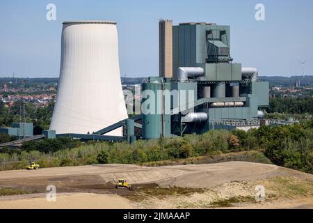 Bergkamen, Renania settentrionale-Vestfalia, Germania - Steag Kraftwerk Bergkamen, centrale elettrica a carbone duro. La centrale elettrica sul canale Datteln-Hamm era com Foto Stock