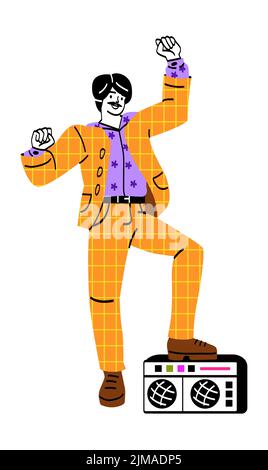 Persona da 80s Illustrazione Vettoriale