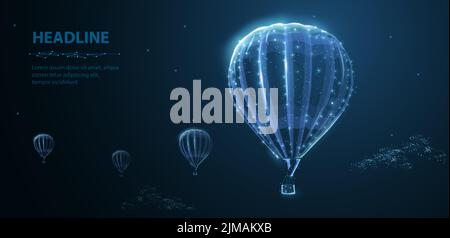 Segui i tuoi sogni. Aeroplano di carta con slogan motivazionale su blu scuro con punti e stelle. Sogno, libertà, ispirazione e illustrazione positiva o. Illustrazione Vettoriale