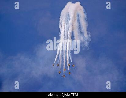 Republic of Korea Air Force "Black Eagles" Aerobatic Display Team al Royal International Air Tattoo Foto Stock