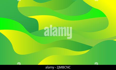 Astratto elemento grafico moderno. Forme e onde colorate dinamiche. Banner astratto gradiente con forme liquide fluenti. Illustrazione Vettoriale