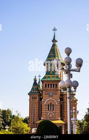 La Cattedrale Ortodossa di Timisioara si trova nell'area centrale della città Foto Stock