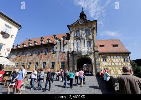 Il vecchio municipio Bamberg, Germania Foto Stock