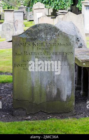 Grave di James Keiller creatore della marmellata di Keiller, che si pensa sia stata la prima marmellata commerciale in Gran Bretagna. Foto Stock