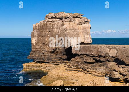 Pulpit Rock sull'isola di Portland a sud di Weymouth, nella contea di Dorset, Regno Unito Foto Stock