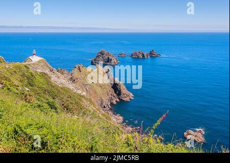 Faro di Capo Ortegal sulla costa settentrionale della Galizia, Ortigueira Foto Stock