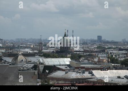 Vista dalla cattedrale di Issac su San Pietroburgo Foto Stock