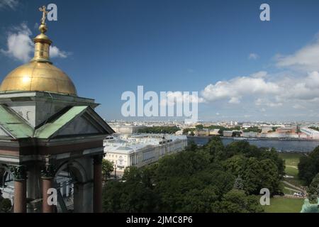 Vista dalla cattedrale di Isaac su San Pietroburgo Foto Stock