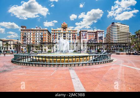 Vista panoramica al Marina Place di Malaga, Spagna. Foto Stock