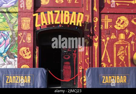 Zanzibar, club e bar di musica dal vivo a Liverpool Foto Stock