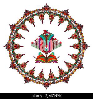 Folk ungherese motif, illustrazione vettoriale Foto Stock