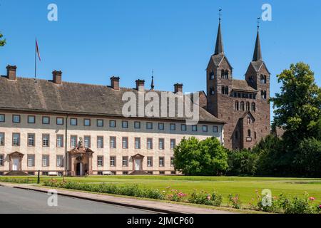 Monastero di Corvey, Hoexter, Renania settentrionale-Vestfalia, Germania Foto Stock