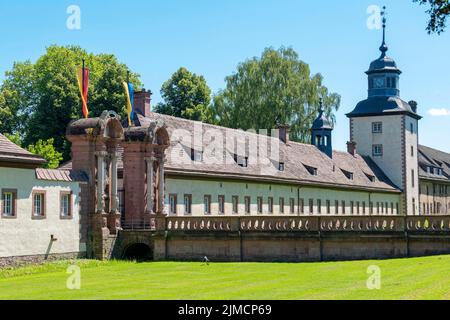 Zona d'ingresso, monastero di Corvey, Hoexter, Renania settentrionale-Vestfalia, Germania Foto Stock