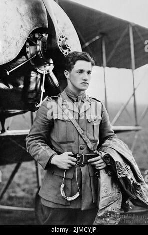 Albert Ball, il pilota da combattimento WW1 che ha ricevuto la Victoria Cross per il più cospicuo e consistente coraggio dal 25th aprile al 6th maggio 1917 Foto Stock