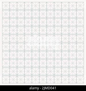 Libro degli esercizi per la scrittura di geroglifici. Carta rivestita per la stampa. Modello geometrico per la scuola. Carta con righe realistiche. Simulatore per scrivere cinese Illustrazione Vettoriale