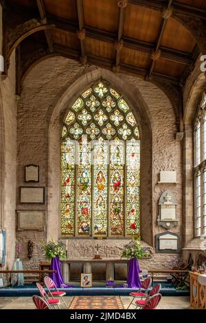 Lady Chapel in St Laurence's Church, Ludlow, Shropshire, Inghilterra Foto Stock