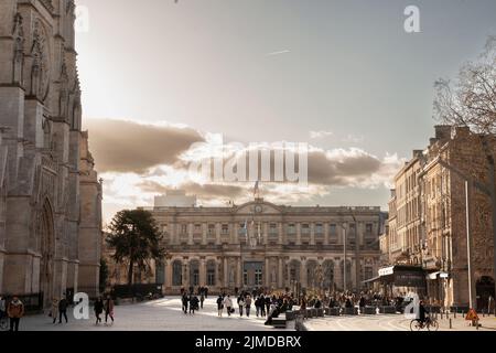 Foto del municipio di Bordeaux, o mairie de bordeaux. Il Palais Rohan è il nome del Hôtel de Ville, o municipio, di Bordeaux, Francia. La b Foto Stock