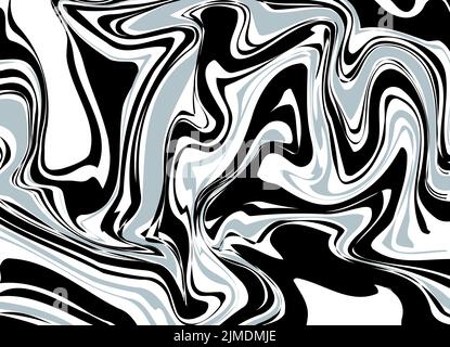 Abstract cover melted marble stripes. Geometric background design. Template for brochures, posters, covers, notebooks, magazines, banners, flyers and Illustrazione Vettoriale