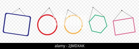 Un'illustrazione di forme colorate isolate su uno sfondo bianco Illustrazione Vettoriale