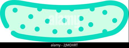 cetriolo con pimples immagine vettoriale icona a colori Illustrazione Vettoriale
