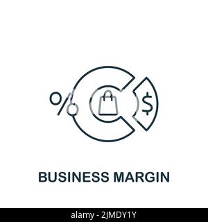 Icona margine commerciale. Icona monocromatica Simple Business Management per modelli, web design e infografiche Illustrazione Vettoriale