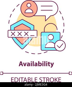 Icona del concetto di disponibilità Illustrazione Vettoriale