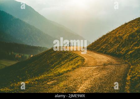 Paesaggio autunnale in Alpe de Siusi Alto Adige Italia Foto Stock