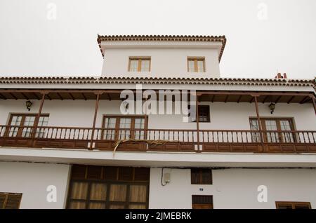 Firgas, 13 settembre 2020: Vista di una casa tradizionale nel comune di Firgas. Gran Canaria. Isole Canarie. Spagna. Foto Stock
