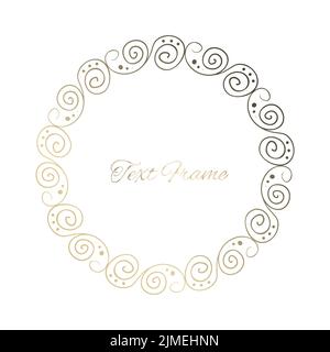 bella cornice di invito al matrimonio su sfondo bianco Illustrazione Vettoriale